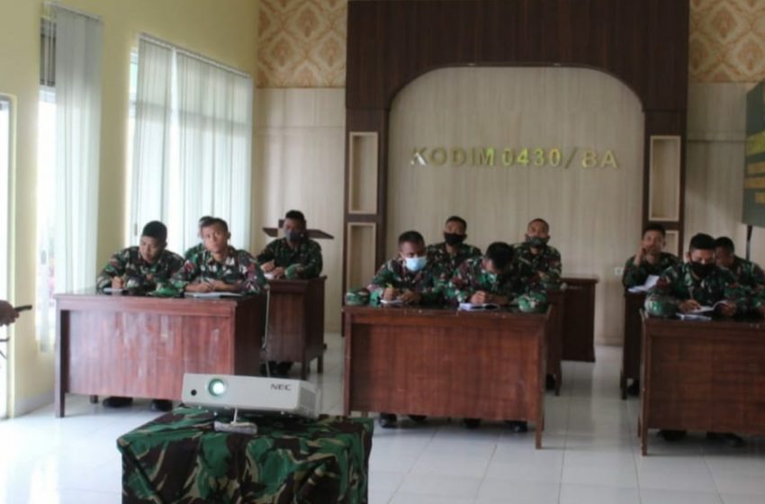  Tingkatkan Puanter, Kodim 0430/Banyuasin Berikan Pembekalan Kepada Aparat Teritorial
