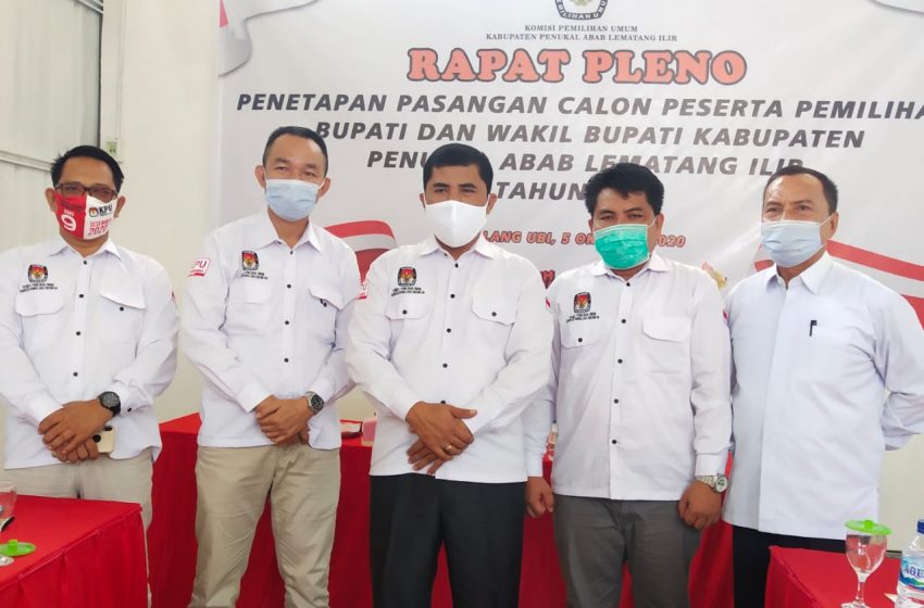 KPU Pali Tetapkan Heri-Somarjono Sebagai Calon Bupati Wabup Pali