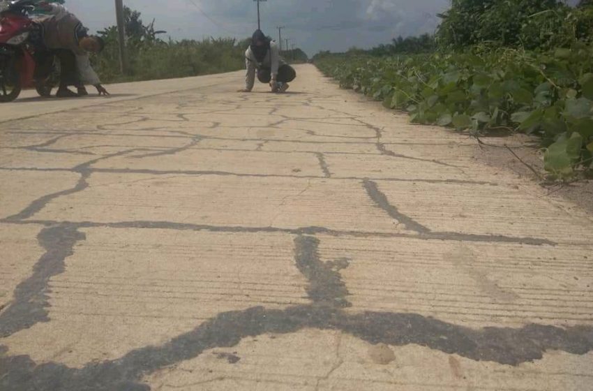  Jalan Poros Pulau Rimau Banyuasin Bermotif Batik