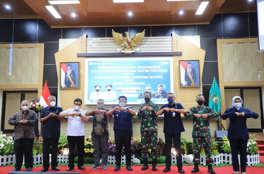 Tingkatkan Produktivitas Pertanian Pemprov Sumsel MoU dengan Kodam II Sriwijaya
