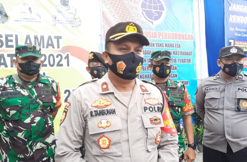  Kapolsek IB I Amankan Simpang Lima DPRD Sumsel Jelang Malam Tahun Baru 2022