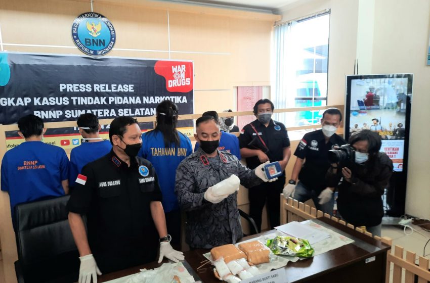  BNNP Sumsel Berhasil Ungkap Ribuan Gram Narkotika