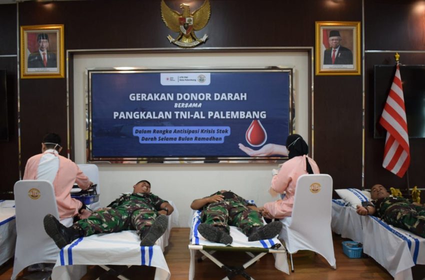  Pangkalan TNI AL Palembang Aksi Donor Darah