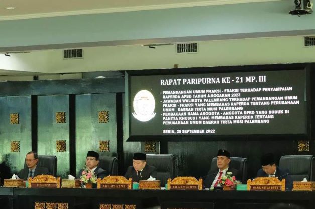  Fraksi DPRD Kota Palembang Sepakati Raperda APBD Tahun 2023