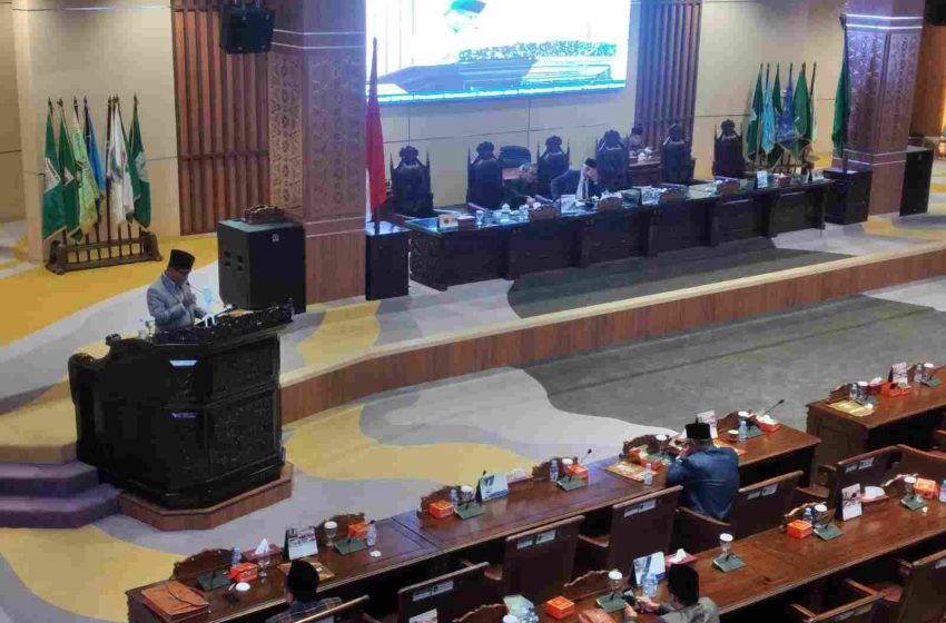  DPRD Provinsi Sumatera Selatan Gelar Rapat Paripurna Pandangan Umum Fraksi-Fraksi