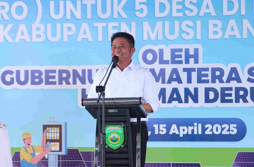  Gubernur Sumsel Resmi Nyalakan Listrik PLN Lima Desa di Kecamatan Keluang Muba