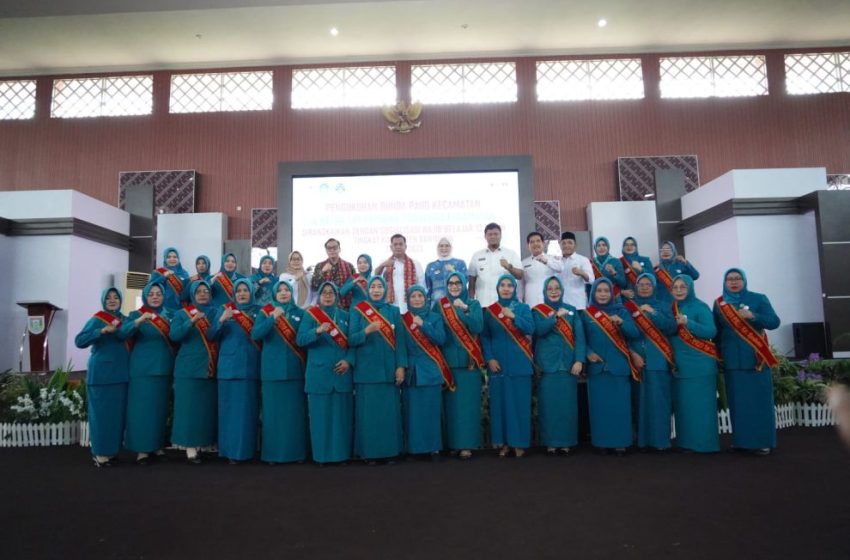  Bunda Paud dan Ketua Tim Pembina Posyandu Kecamatan se-Kabupaten Banyuasin di Lantik